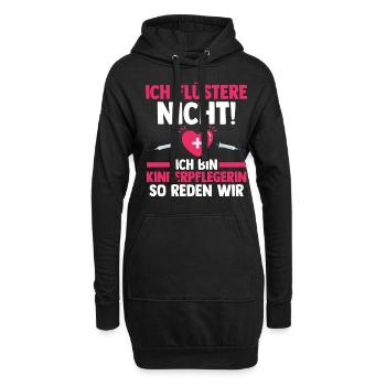 Erzieherin Kindergärtnerin Kinderpflegerin - Hoodie-Kleid - Schwarz - Vorne