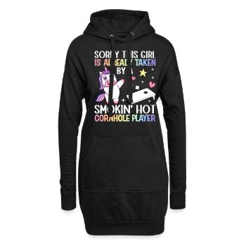 Cornhole Girl Corn Hole - Hoodie-Kleid - Schwarz - Vorne