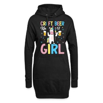 Brasserie artisanale Girl Home Brewery - Sweat-shirt à capuche long Femme - noir - Devant