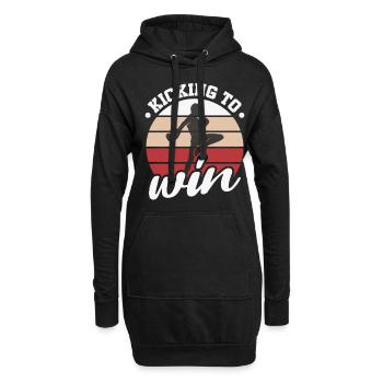 Kickboxer Martial Arts Kickboxing Kickboxen - Hoodie-Kleid - Schwarz - Vorne