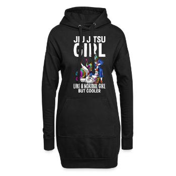 BJJ Mädchen Kampfsport - Hoodie-Kleid - Schwarz - Vorne