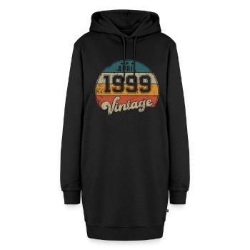 Vintage Geburtstag - April 1999 - Geschenkidee - Hoodie-Kleid - Schwarz - Vorne