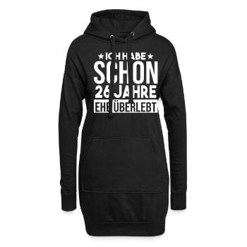 Ehe Jadehochzeit 26 Jahre Verheiratet Hochzeitstag - Hoodie-Kleid - Schwarz - Vorne