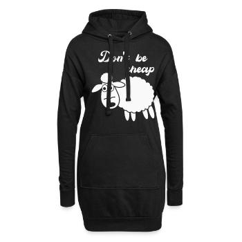 Sheep Shepherd Cheap - Hoodie-Kleid - Schwarz - Vorne