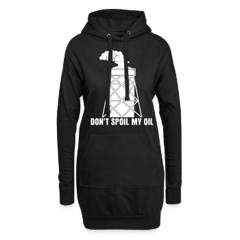 Oil Joke Mechanic Car Gasoline Workshop - Hoodie-Kleid - Schwarz - Vorne