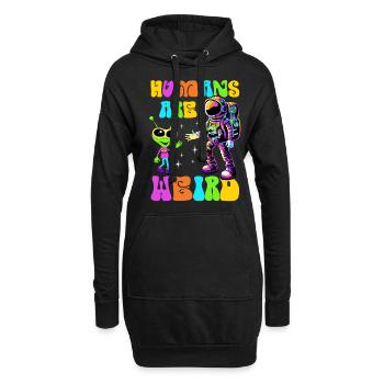 Alien, OVNI, UAP, Espace, Objet volant de l’espace - Sweat-shirt à capuche long Femme - noir - Devant