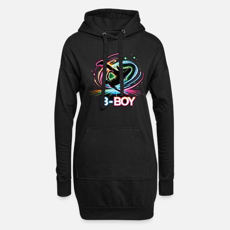Breakdance Breakdancer Breakdance Kinder - Hoodie-Kleid - Schwarz