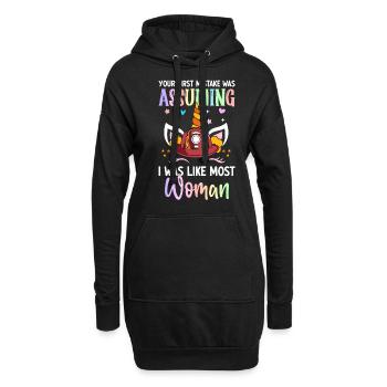 Feuerwehrmann Brandbekämpfung - Hoodie-Kleid - Schwarz - Vorne