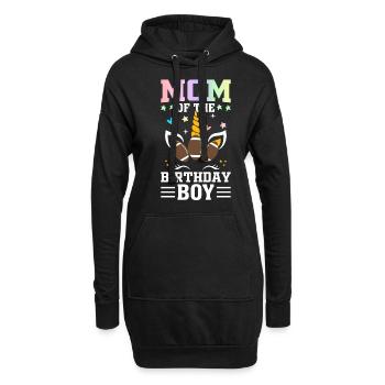 Maman joueuse de football - Sweat-shirt à capuche long Femme - noir - Devant