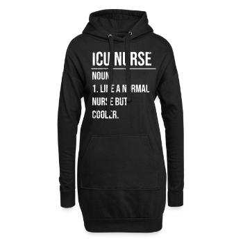 Examinierte Krankenschwester Rn Medizinisches - Hoodie-Kleid - Schwarz - Vorne
