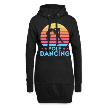 Pole dance danseuse, pole dance, pole dance - Sweat-shirt à capuche long Femme - noir - Devant