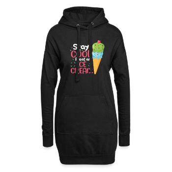 Eiscreme Eis Eiskrem Ice Cream Sommer Geschenk - Hoodie-Kleid - Schwarz - Vorne