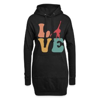 Wagenrad Cheerleader Turnerin Gymnastin - Hoodie-Kleid - Schwarz - Vorne