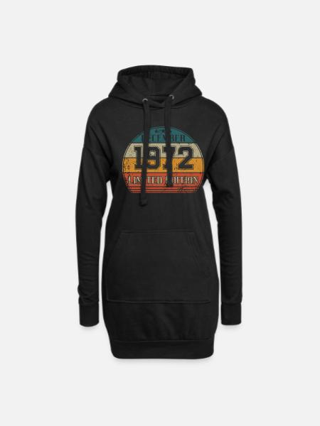 Geburtstag - Limited Edition Dezember 1972 - Hoodie-Kleid - Schwarz