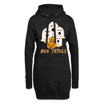 Potato Halloween Ghosts Ghost Potatoes - Hoodie-Kleid - Schwarz - Vorne