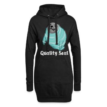 Quality Seal Pinneped - Hoodie-Kleid - Schwarz - Vorne