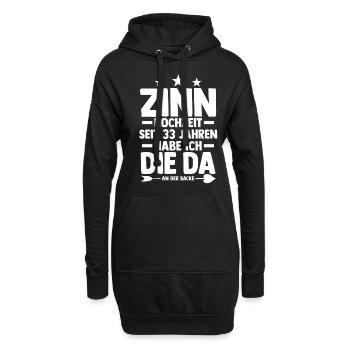 Ehe Zinnhochzeit 33 Jahre Verheiratet Hochzeitstag - Hoodie-Kleid - Schwarz - Vorne