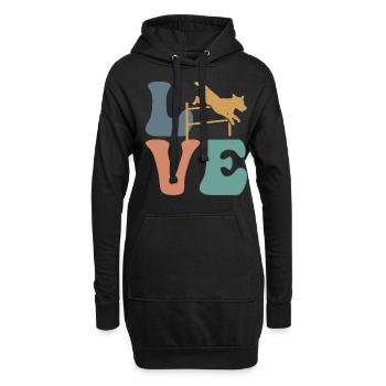 Dresseur de chiens Dog Agility - Sweat-shirt à capuche long Femme - noir - Devant
