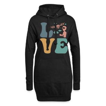 Pilote de drone Quadricoptère RC - Sweat-shirt à capuche long Femme - noir - Devant