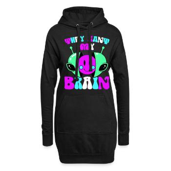 Alien, UFO, UAP, Space, Weltraum Flugobjekt - Hoodie-Kleid - Schwarz - Vorne
