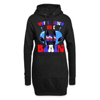 Alien, OVNI, UAP, Espace, Objet volant de l’espace - Sweat-shirt à capuche long Femme - noir - Devant