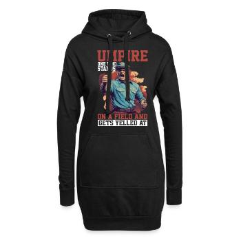 Umpire, Who Stands On A Field And Gets Yelled At 8 - Hoodie-Kleid - Schwarz - Vorne