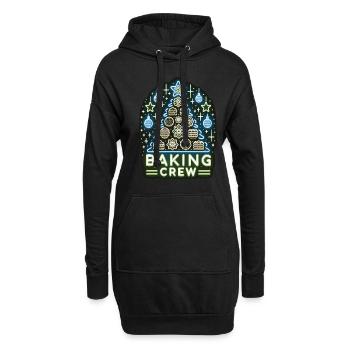 Baking Crew - Hoodie-Kleid - Schwarz - Vorne