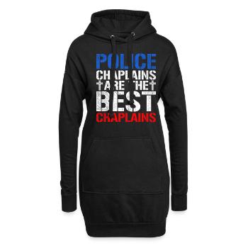 Kaplan Kleriker Polizeipfarrer Polizeiseelsorger - Hoodie-Kleid - Schwarz - Vorne