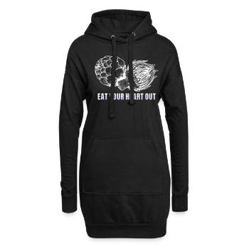 Eat Your Heart Out Artischocken - Hoodie-Kleid - Schwarz - Vorne