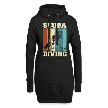 Plongée sous-marine, Plongée sous-marine, Vacances en mer - Sweat-shirt à capuche long Femme - noir - Devant