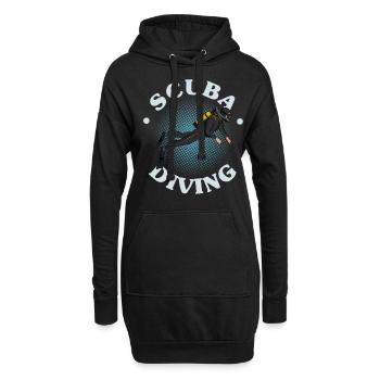 Plongée sous-marine, Plongée sous-marine, Vacances en mer - Sweat-shirt à capuche long Femme - noir - Devant