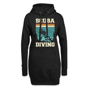 Plongée sous-marine, Plongée sous-marine, Vacances en mer - Sweat-shirt à capuche long Femme - noir - Devant