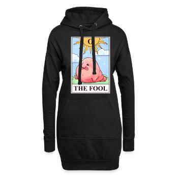 Blobfish Tarotkarte - Hoodie-Kleid - Schwarz - Vorne