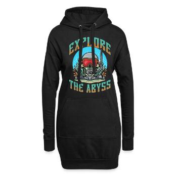 Plongée sous-marine, Plongée sous-marine, Vacances en mer - Sweat-shirt à capuche long Femme - noir - Devant