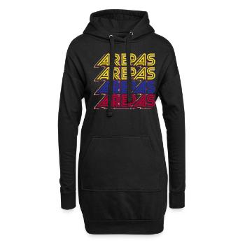 Colombie Arepas traditionnels sud-américains - Sweat-shirt à capuche long Femme - noir - Devant