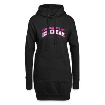 Crème glacée Crème glacée Crème glacée Cadeau d’été - Sweat-shirt à capuche long Femme - noir - Devant