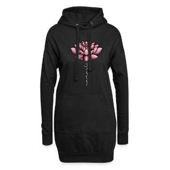 Méditation - Sweat-shirt à capuche long Femme - noir - Devant