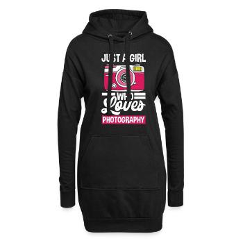 Drôle Photographie Photographe Photographe Cadeau - Sweat-shirt à capuche long Femme - noir - Devant