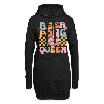 Groovy Beer Pong Girl Player Jeu à Boire - Sweat-shirt à capuche long Femme - noir - Devant