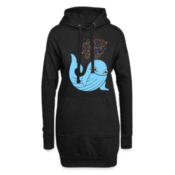 Karneval Konfetti Kostümersatz Fastelovend - Hoodie-Kleid - Schwarz - Vorne