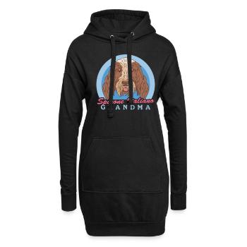 Spinone Italiano Granny chien italien cadeau - Sweat-shirt à capuche long Femme - noir - Devant