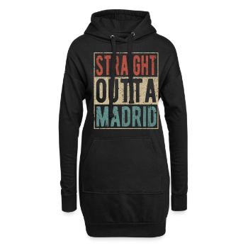 Tout droit sorti de Madrid - Sweat-shirt à capuche long Femme - noir - Devant
