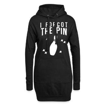 Bowling Pin Joke Bowling Ball - Hoodie-Kleid - Schwarz - Vorne