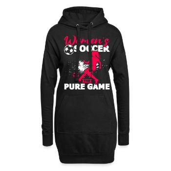 Soccer féminin, Football féminin, Football féminin - Sweat-shirt à capuche long Femme - noir - Devant