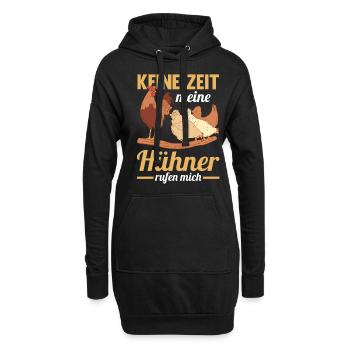Huhn Hühnerstall Bauernhof Bauer Landwirt Hühner - Hoodie-Kleid - Schwarz - Vorne