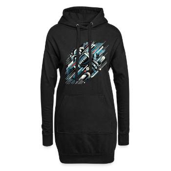 Football américain Football Football Casque Football - Sweat-shirt à capuche long Femme - noir - Devant