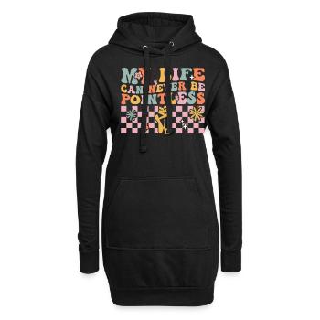 Groovy Ballerina Ballet Dancer - Hoodie Dress - black - Front