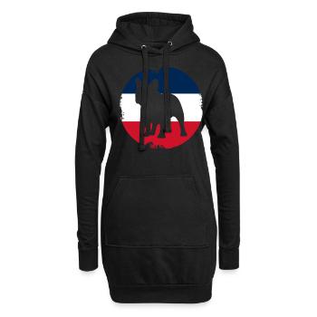 Bouledogue français - Sweat-shirt à capuche long Femme - noir - Devant