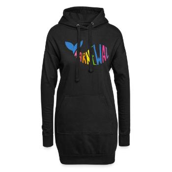 Karnewal Karneval Fasching Konfetti Fastelovend - Hoodie-Kleid - Schwarz - Vorne