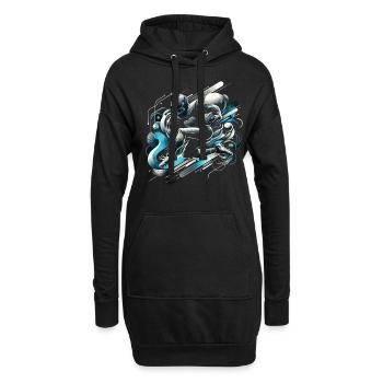 Football américain Football Football Casque Football - Sweat-shirt à capuche long Femme - noir - Devant